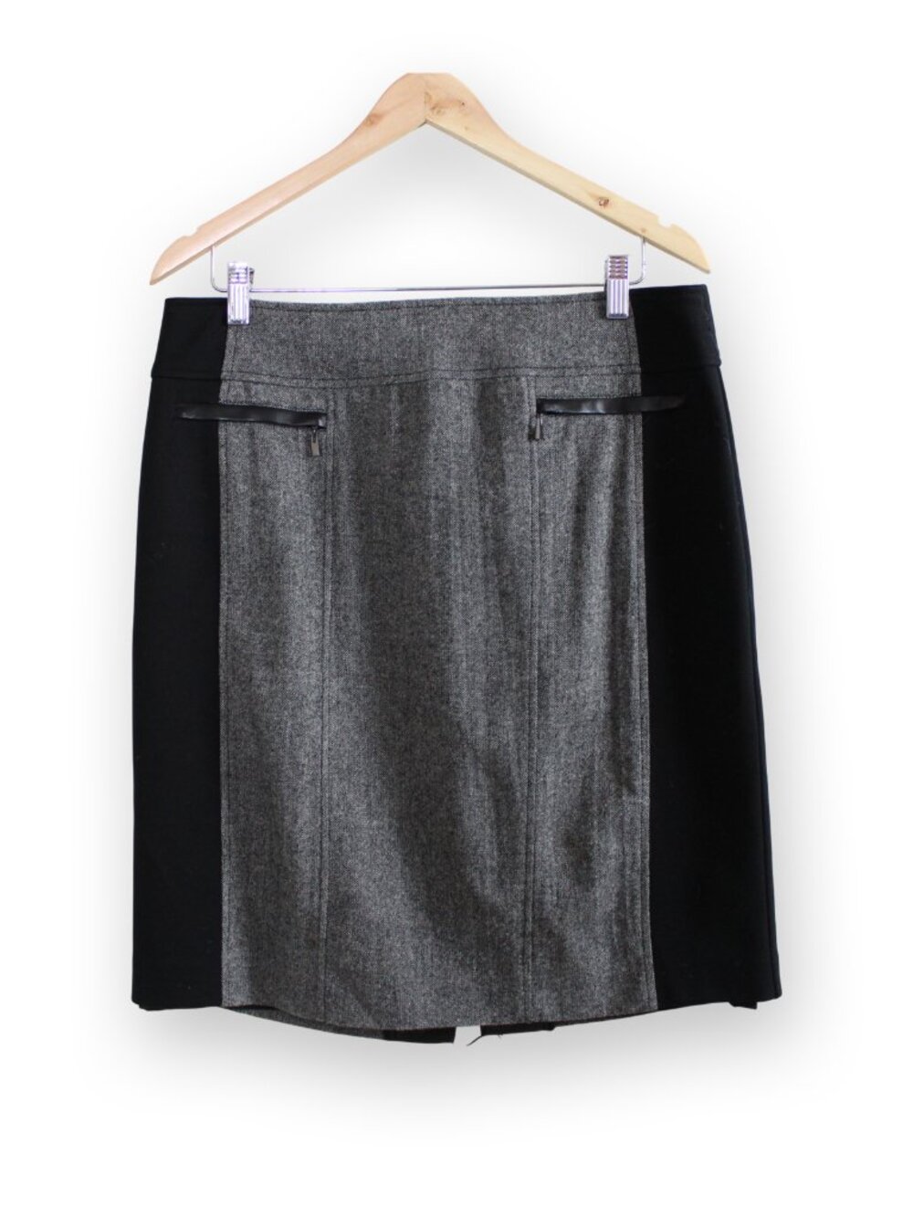 Conrad C Wool-Blend Colourblock Pencil Skirt Size 12